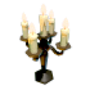 Halloween Black Victorian Candlestick Rattle